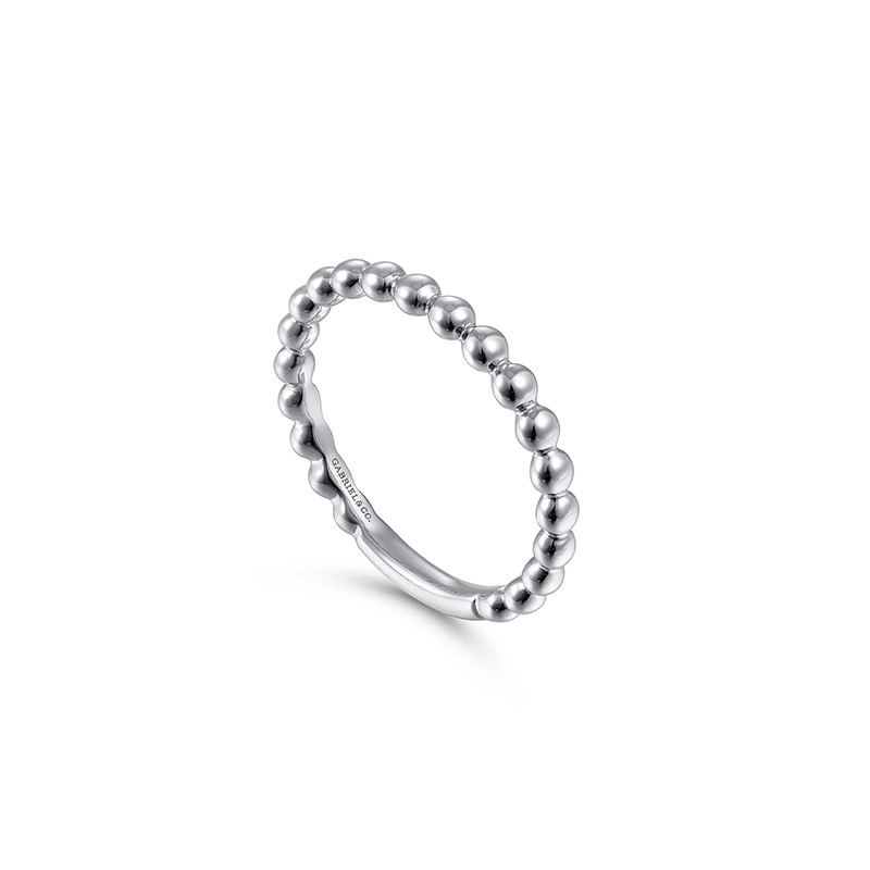 14K White Gold Stackable Ring