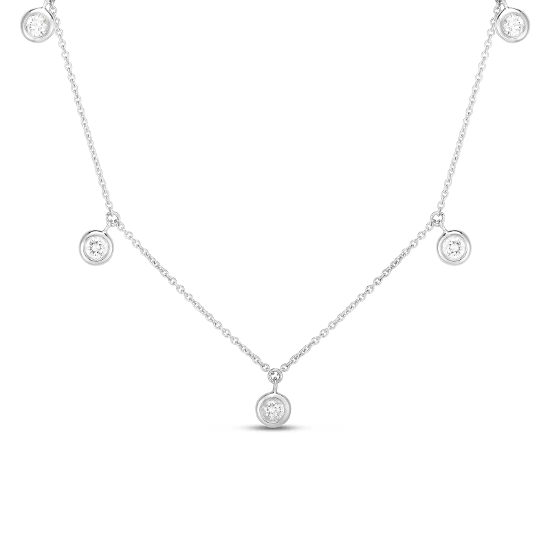 5 Diamond Dangling Necklace