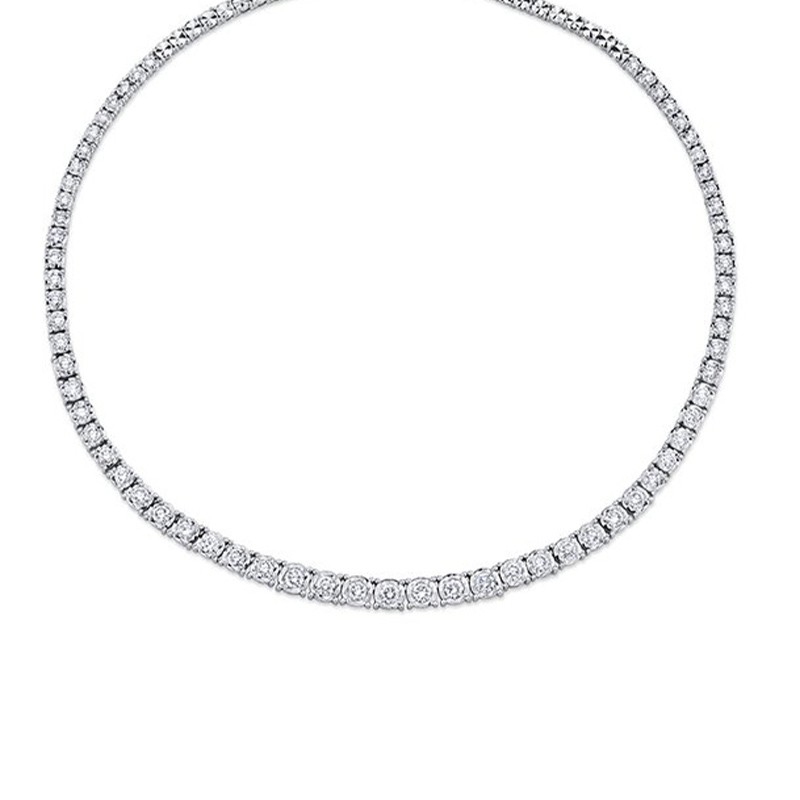 White Gold Diamond Tennis Necklace