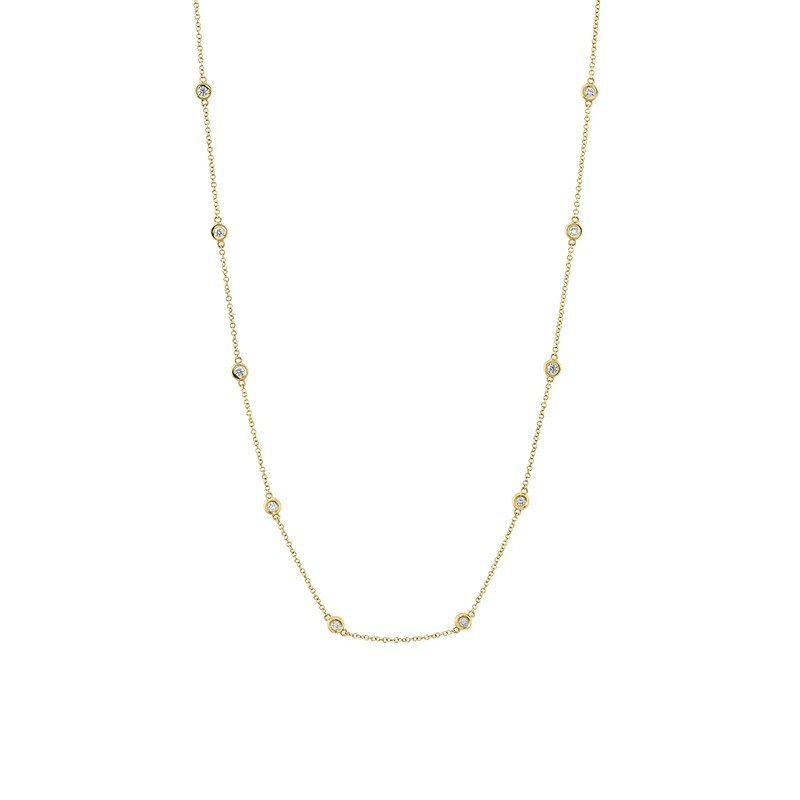 Yellow Gold Diamond By The Yard Necklace