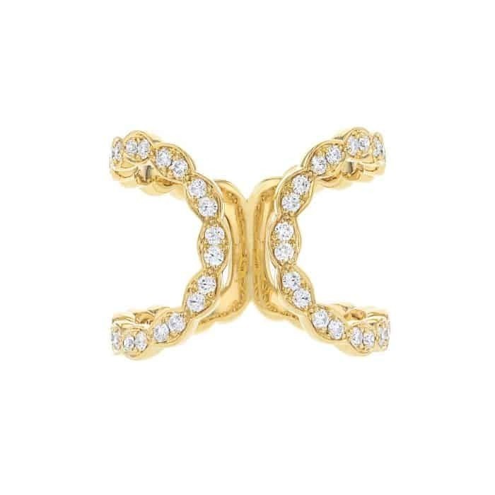18k Yellow Gold Lorelei Floral Open Diamond Ring