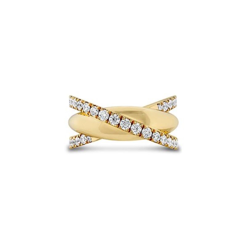 18k Yellow Gold Grace XX Diamond Crossover Ring