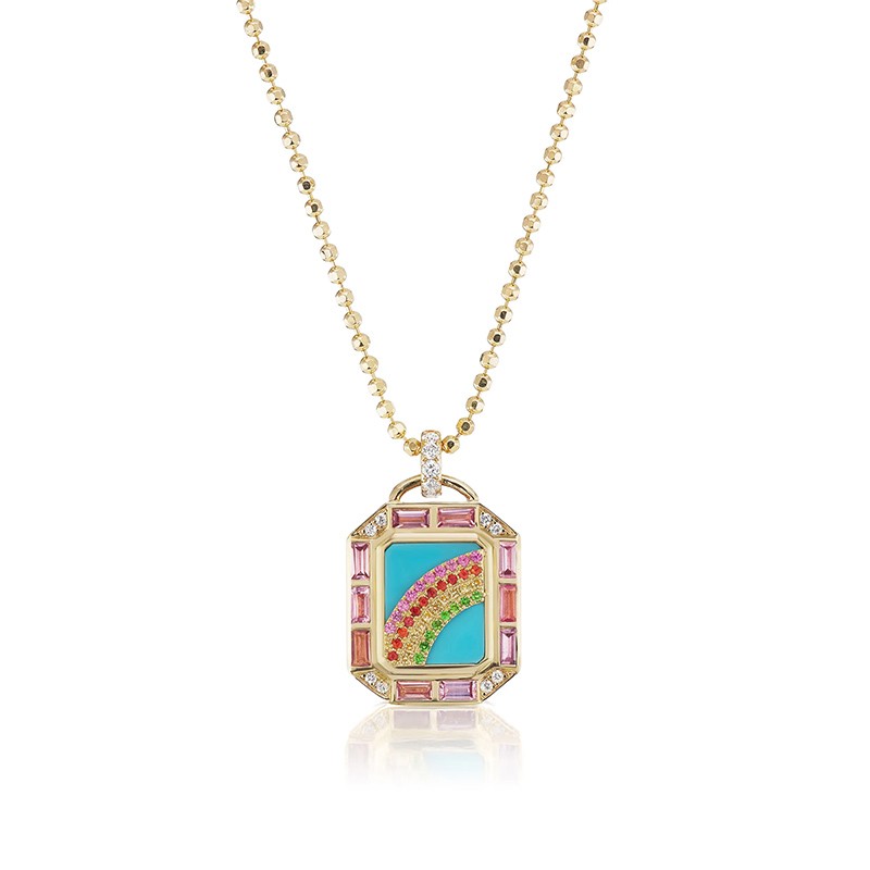 18K Yellow Gold Il Arco Mini Tarot Necklace