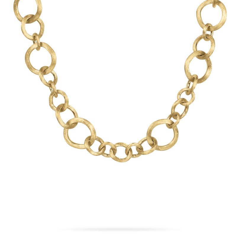 18k Yellow Gold Jaipur Open Circle Link Necklace