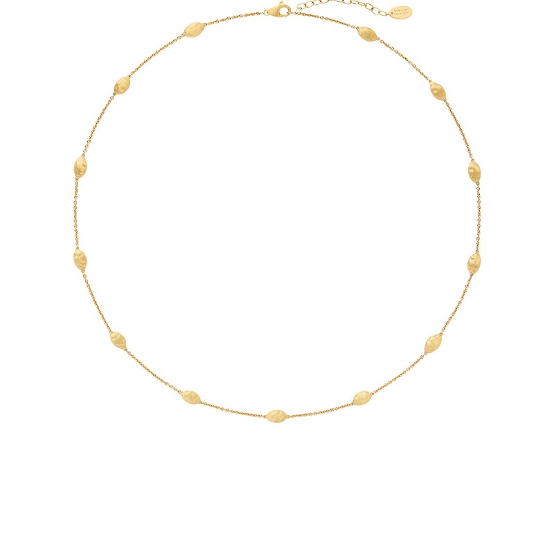 18K Yellow Gold Small Bean Necklace