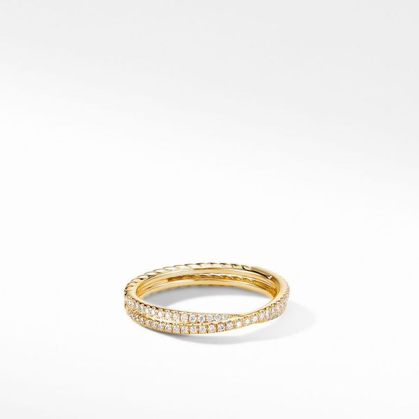 18k Yellow Gold Micro Crossover Ring