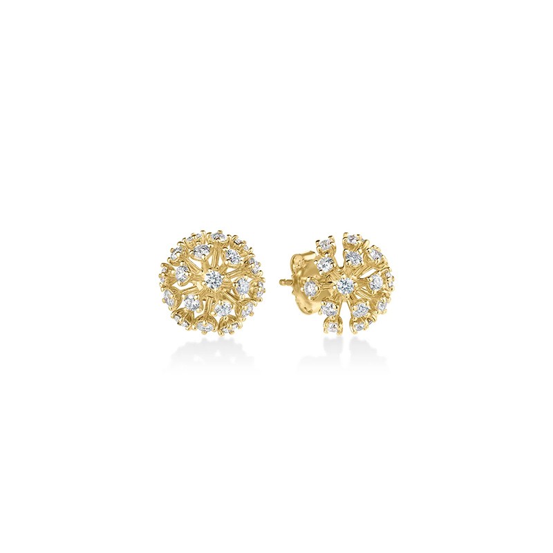 DANDELION DIAMOND STUD EARRINGS