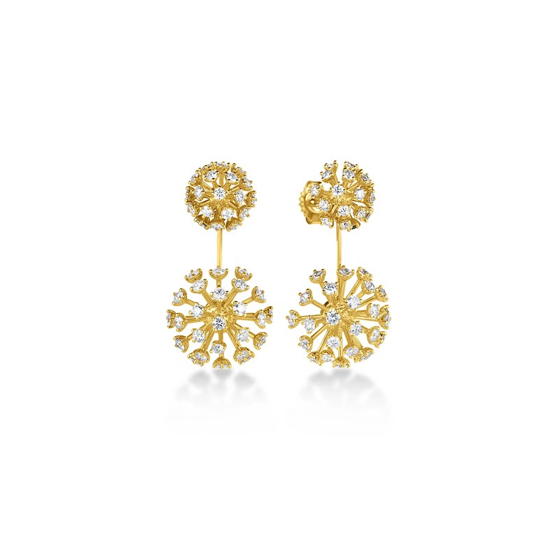 DANDELION DIAMOND DROP EARRINGS