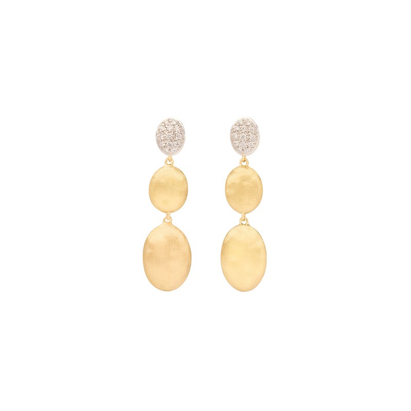 18K Yellow Gold Earrings with Diamonds