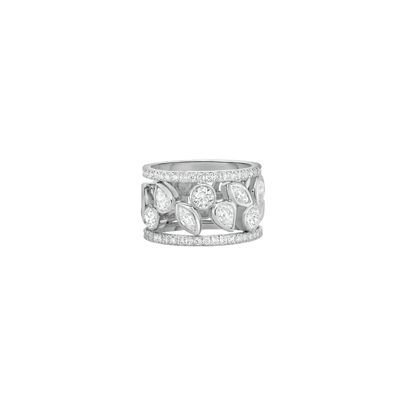 18k White Gold Dolce Cento Multi Shape Ring
