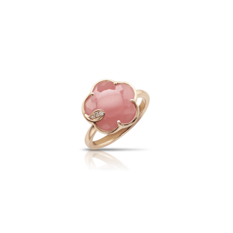 18k Rose Gold Petite Joli Pink Flower Ring