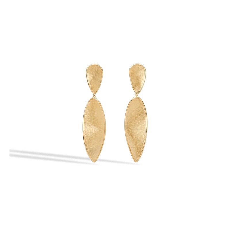 18K Yellow Gold Twisted Petal Earrings