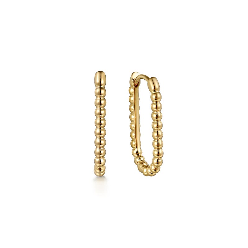 14K Yellow Gold Classic Hoop Earrings