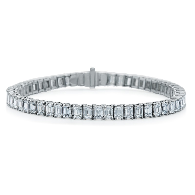 Platinum Prong Set Diamond Tennis Bracelet