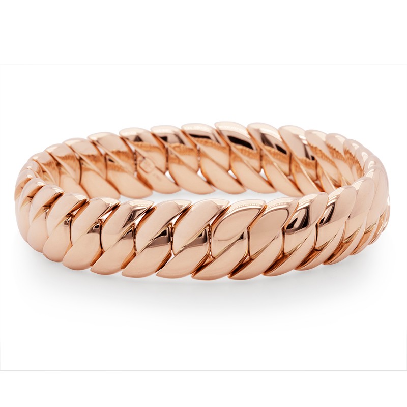 18k Rose Gold Petite Offset Stretch Bracelet