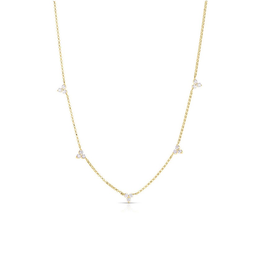 18k Yellow Gold Diamonds By The Inch Necklace