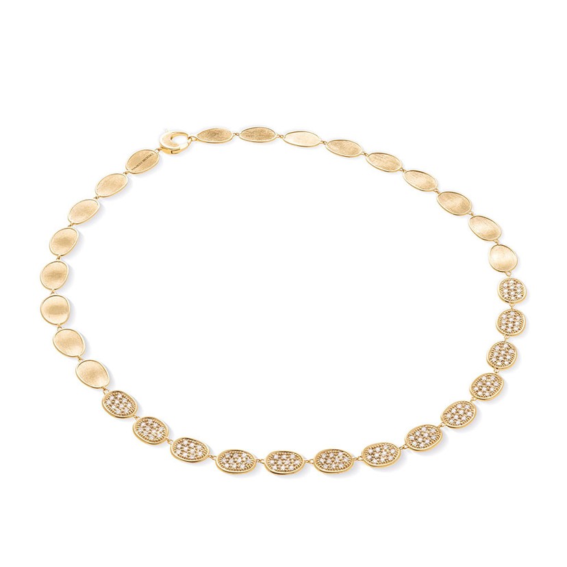 18k Yellow Gold Lunaria Diamond Necklace