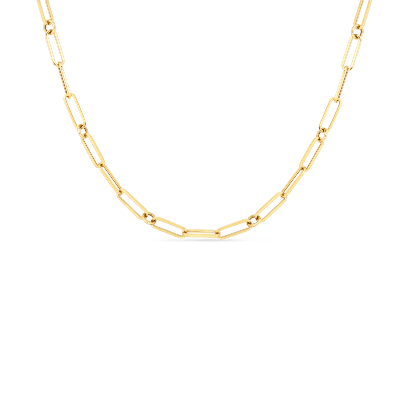 Thin 34 Inch Paperclip Necklace