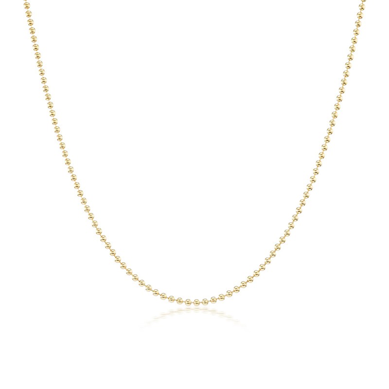 18K Yellow Gold Piccola Ball Chain Necklace