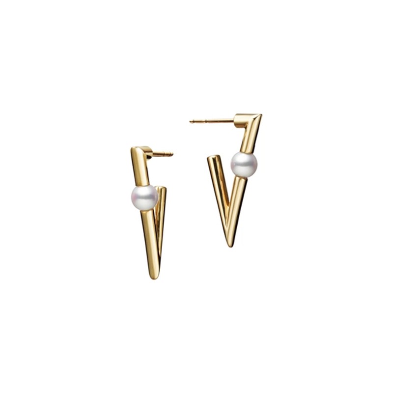18K V Code Earrings