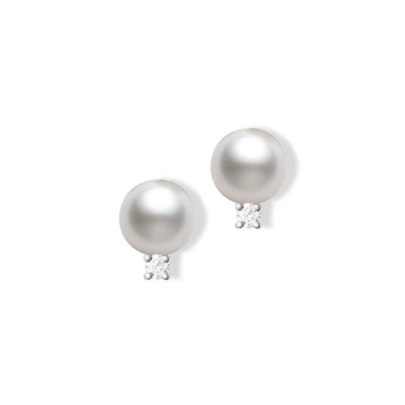South Sea White Pearl and Diamond Earrings