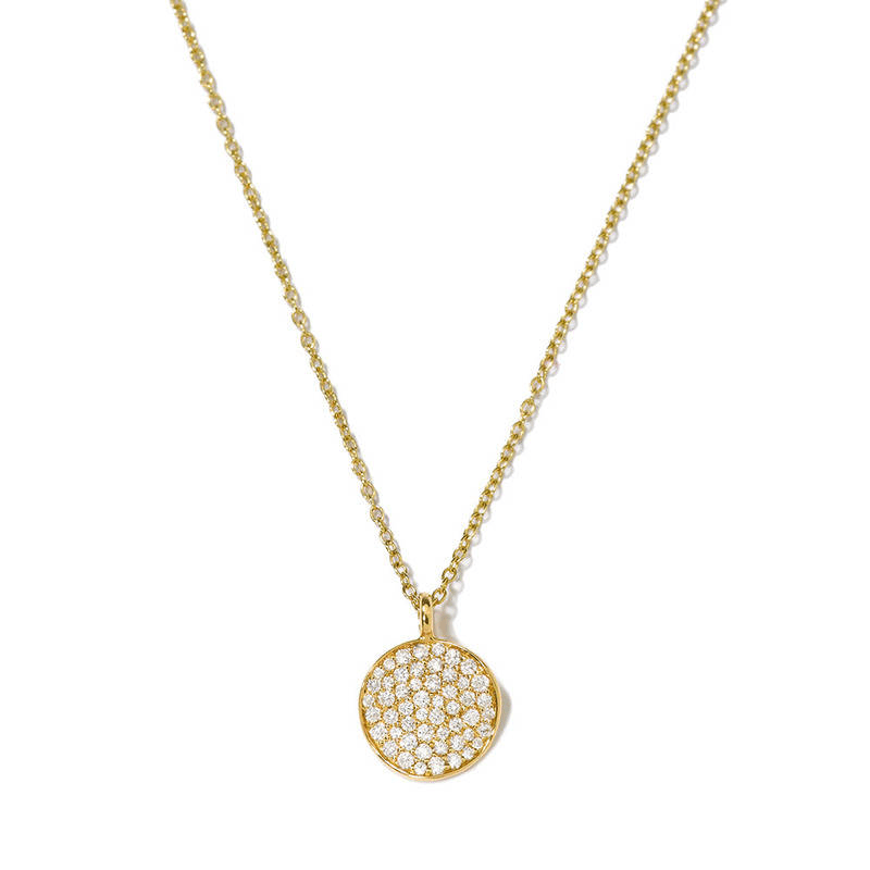 18k Yellow Gold Stardust Small Flower Diamond Necklace