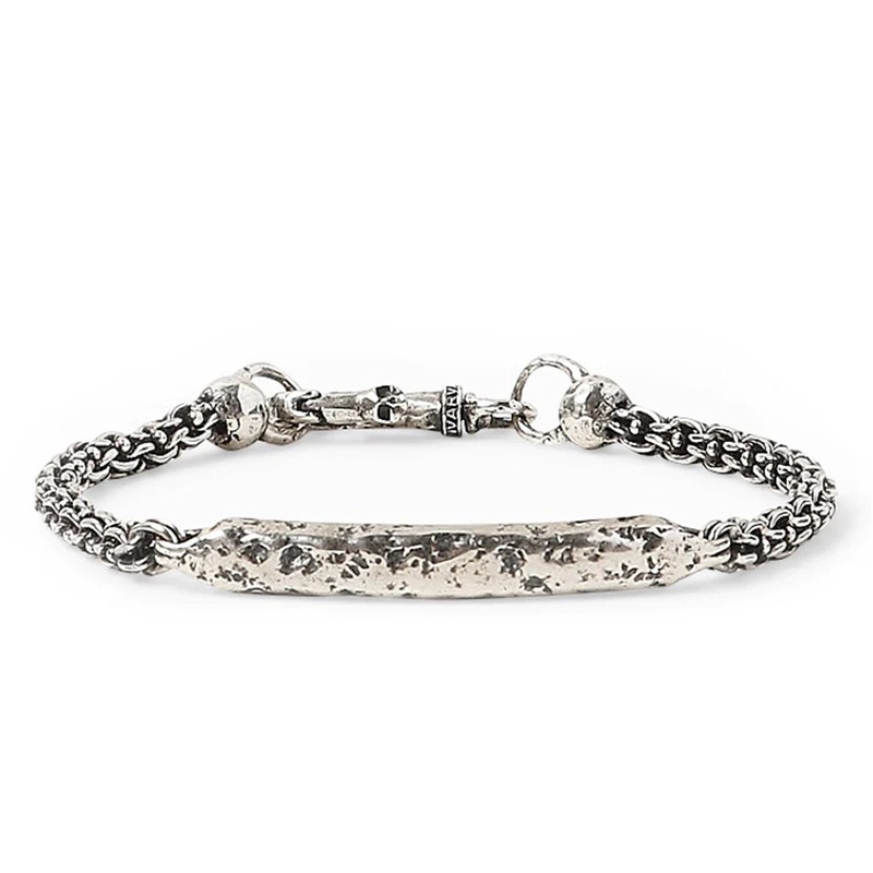 Silver Distressed Chain Link Bracelet
