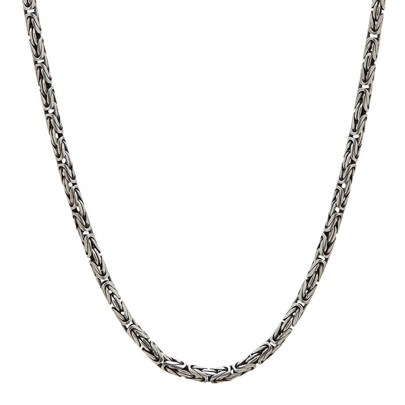 Silver Woven Link Necklace