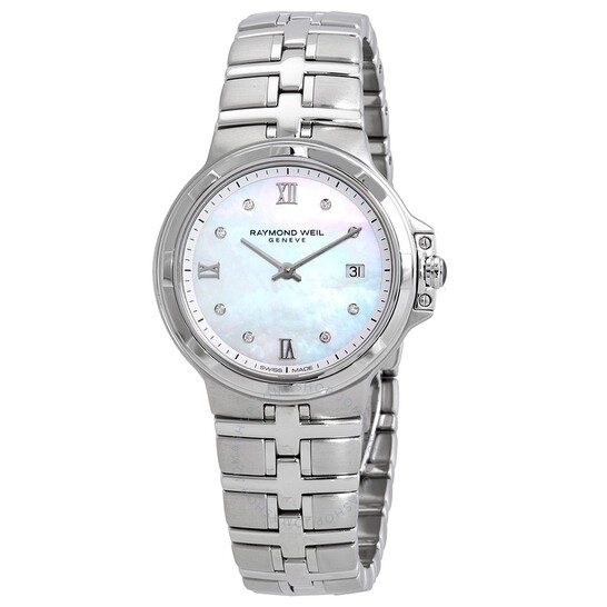 Ladies Diamond Silver Mother of Pearl Dial Watch