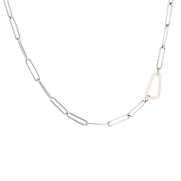 Silver Paperclip Hinge Chain