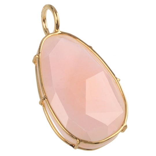 14k Yellow Gold Pink Opal Harriet Stone Charm