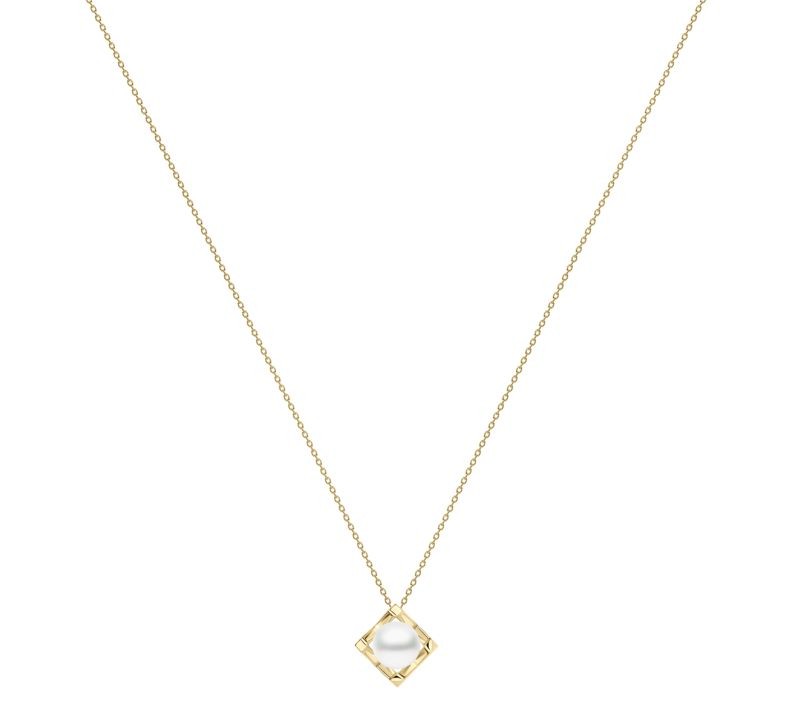 18k Yellow Gold M Collection Akoya Pearl Necklace