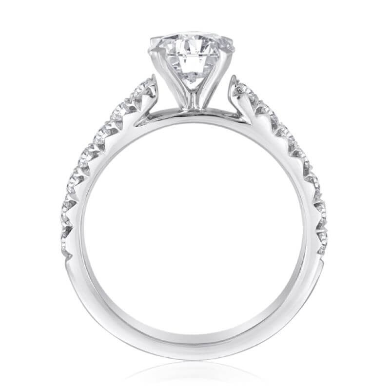 14k White Gold Engagement Ring Mounting