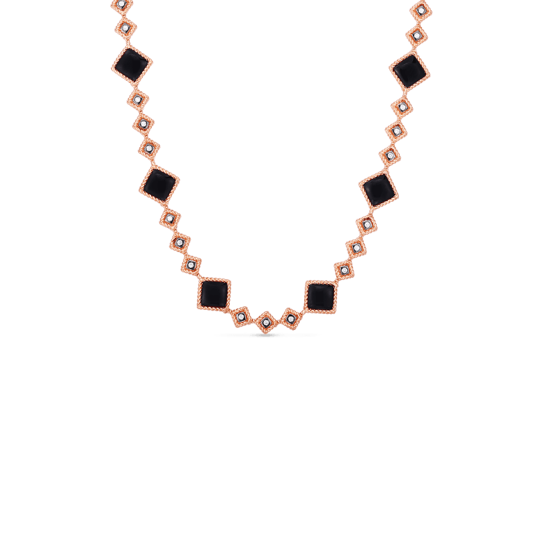 18k Rose Gold Palazzo Ducale Diamond Jade Necklace