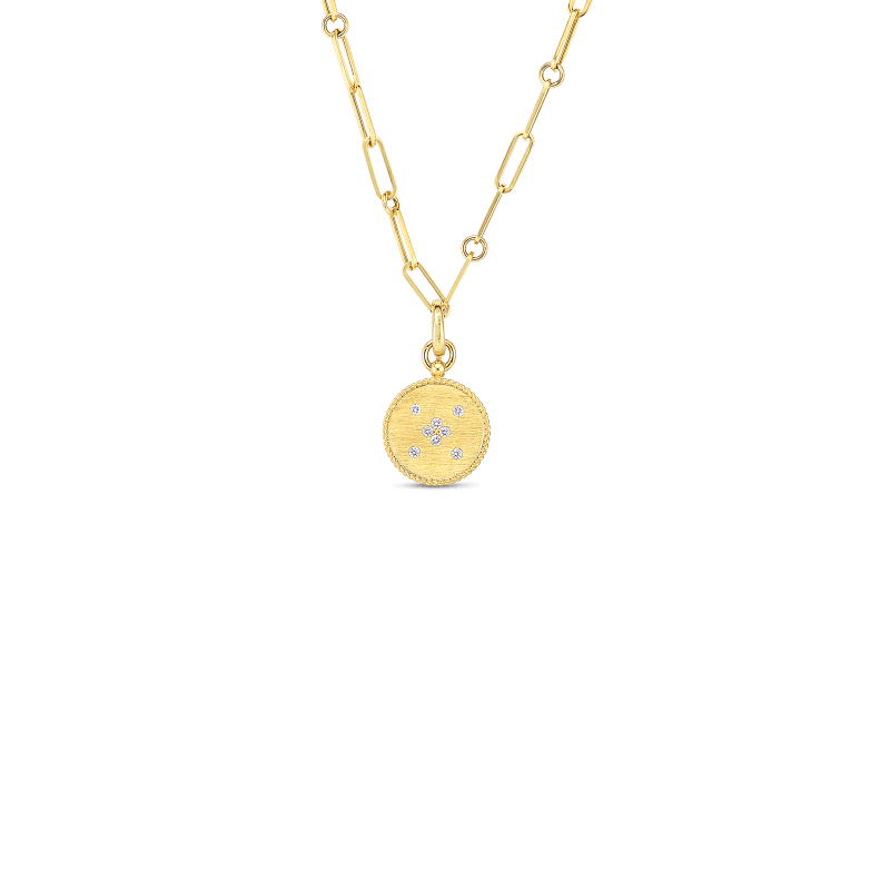 18k Yellow Gold Venetian Princess Medallion Necklace