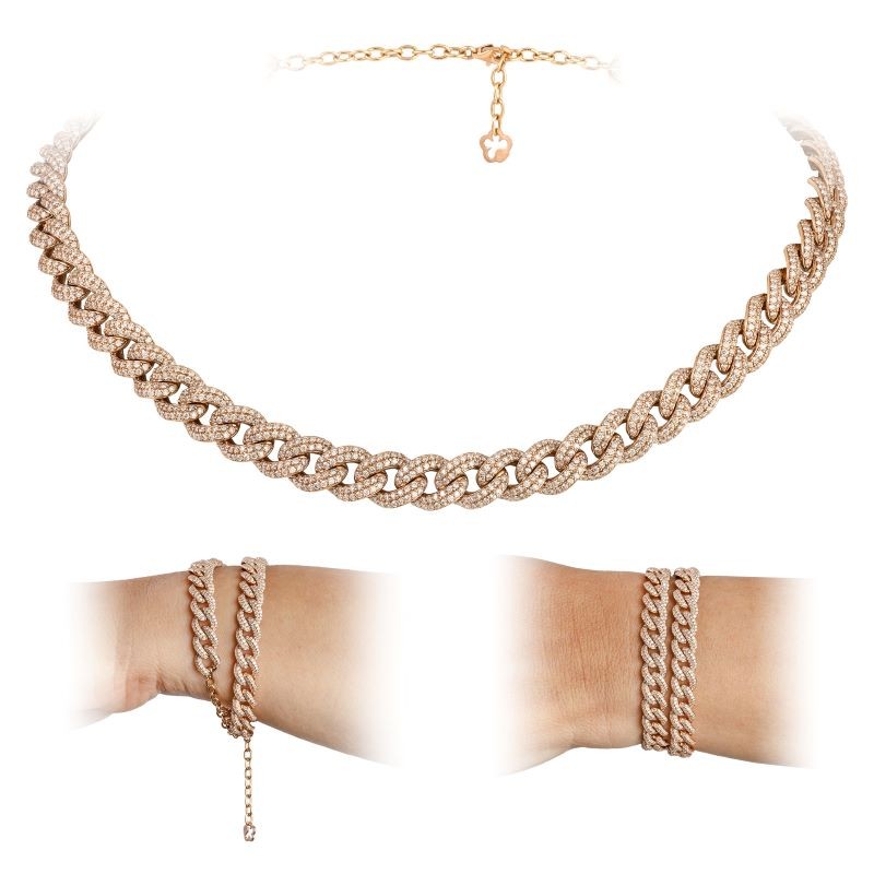 18k Rose Gold Curb Link Necklace