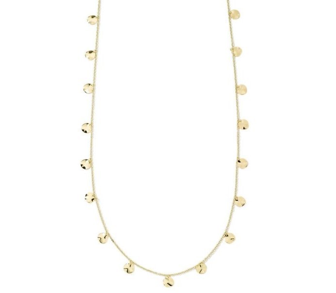 18k Yellow Gold Pailette Mini Wavy Chain Necklace