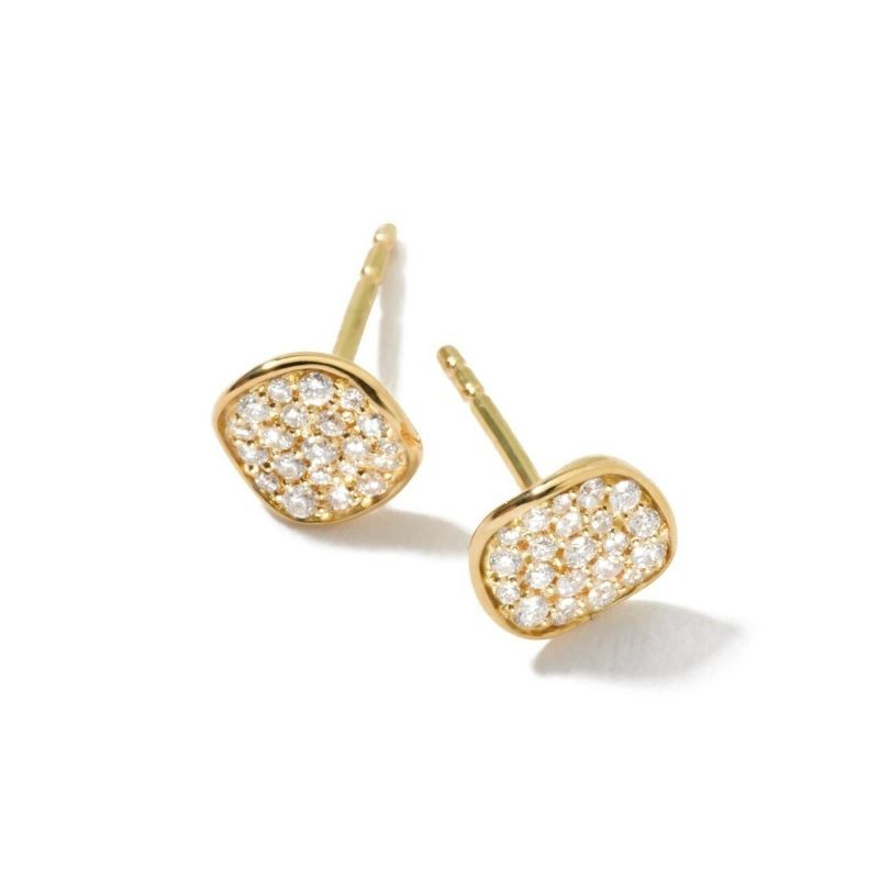 18k Yellow Gold Stardust Mini Stud Earrings