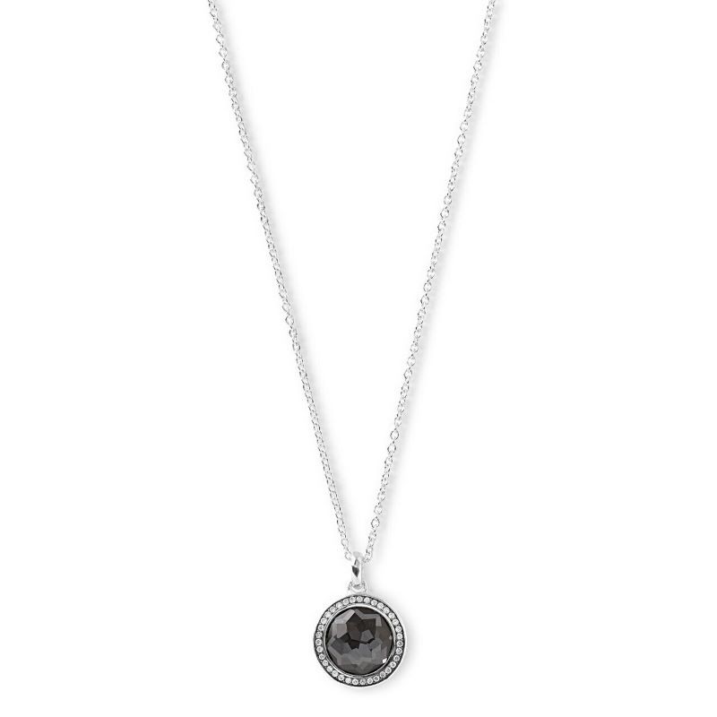 Silver Stella Rock Candy Hematite Quartz Necklace