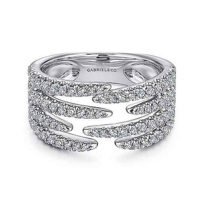 14k White Gold Kaslique Diamond Ring