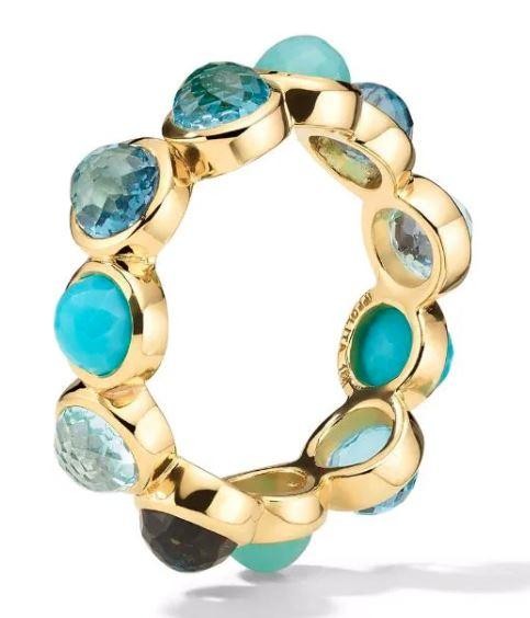 Amazonite Bubble Ring in 18K Gold