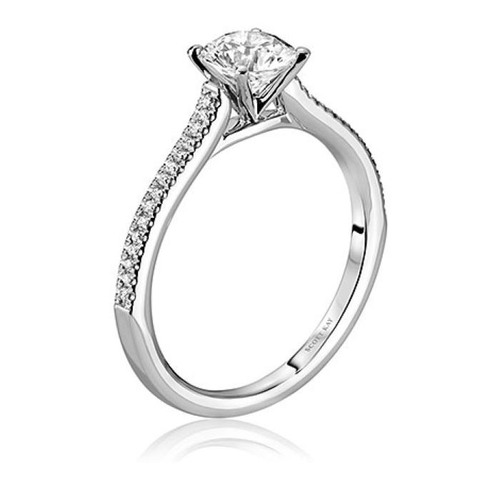 14k White Gold Passion Engagement Ring Mounting