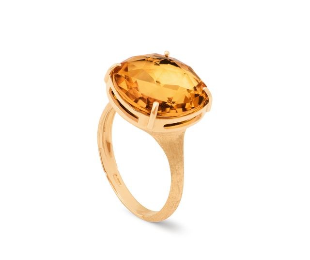 18k Yellow Gold and Citrine Ring