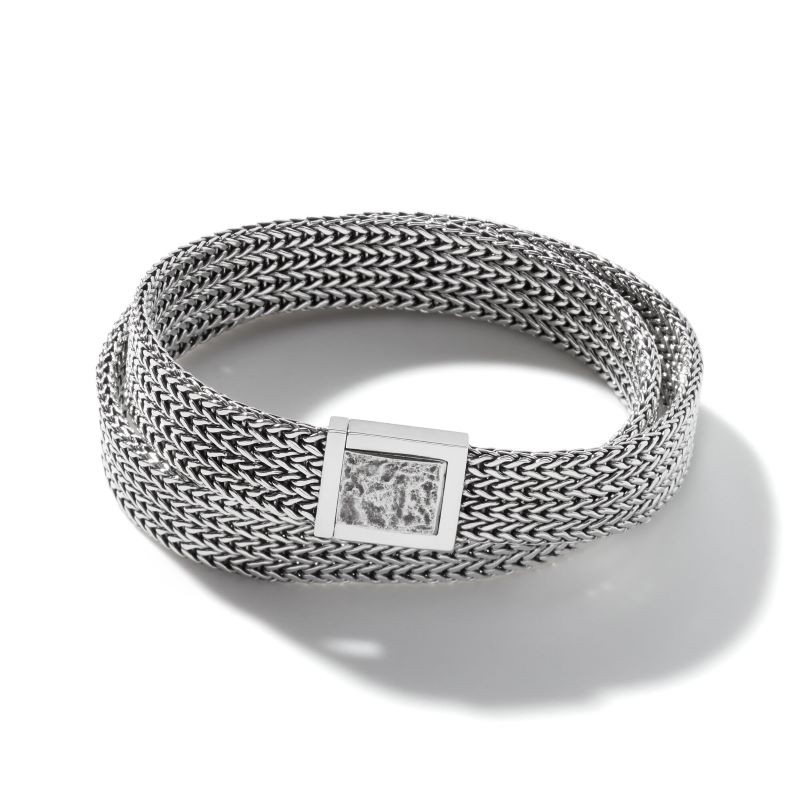 Silver Classic Chain Double Wrap Rata Chain Bracelet