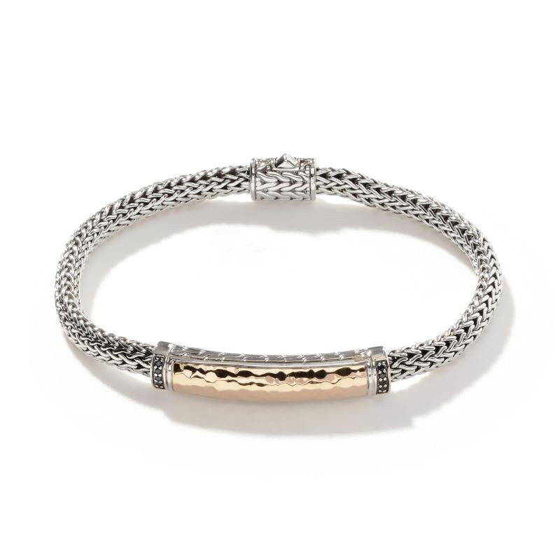 Silver and 18k Yellow Gold Classic Chain Bracelet