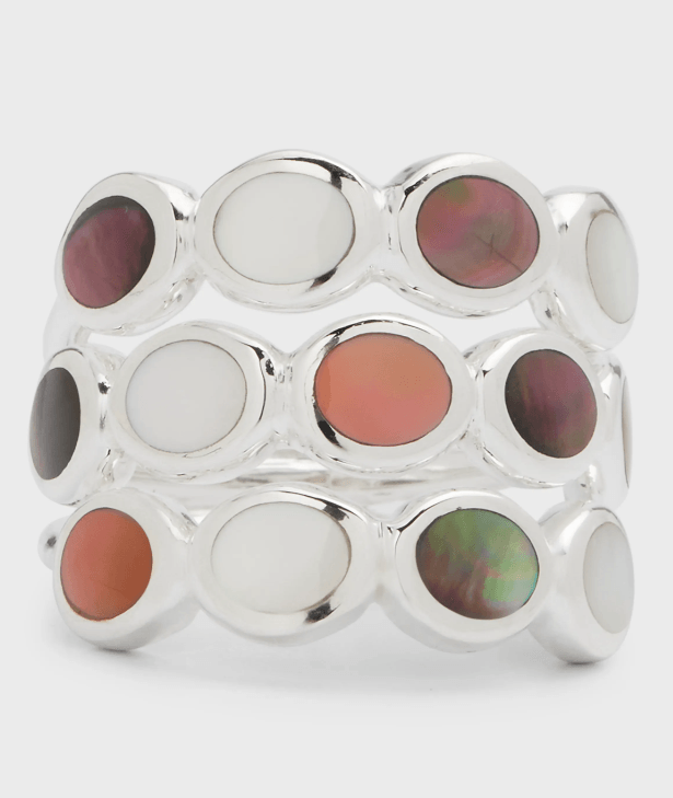 3-Band Tiny Ovals Ring in Sterling Silver