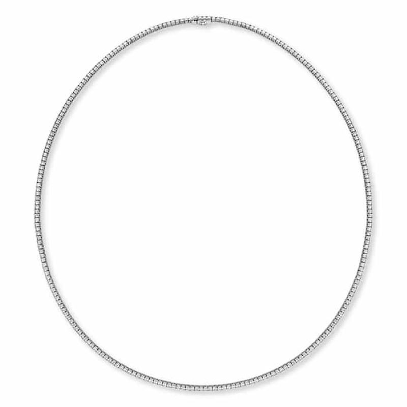 18k White Gold Diamond Tennis Necklace