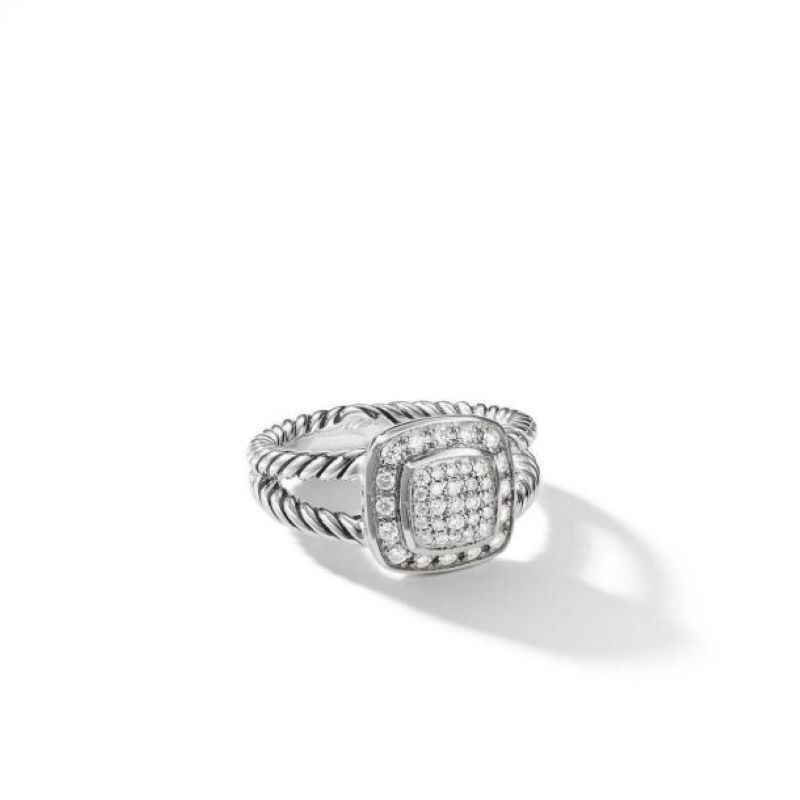 Silver Petite Albion Diamond Split Shank Ring