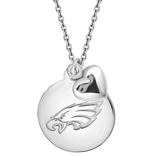 Silver Eagles Heart Necklace