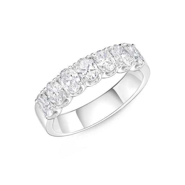 18k White Gold Geo Arts 7 Stone Diamond Ring